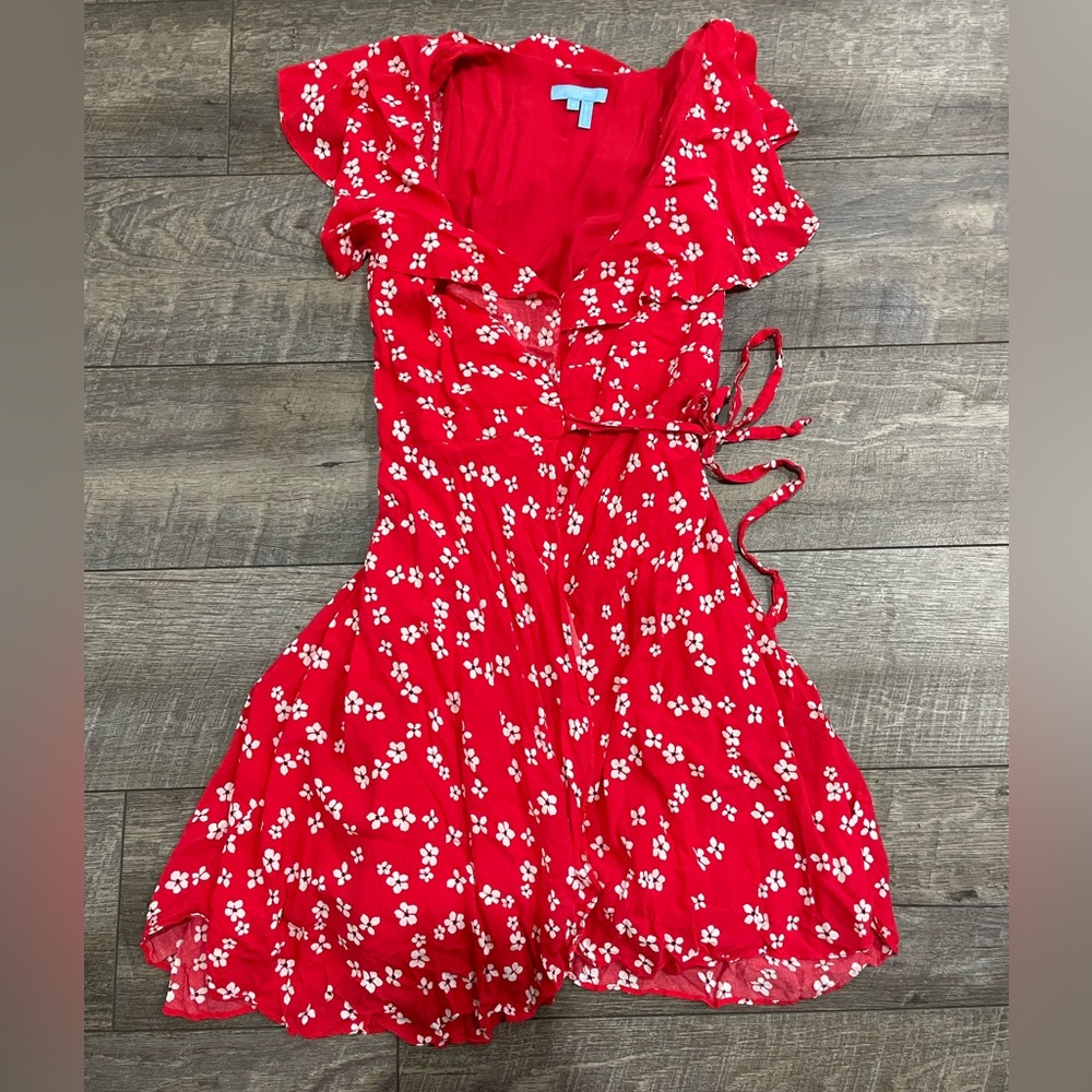 Draper James Red and White Floral Summer Dress size S